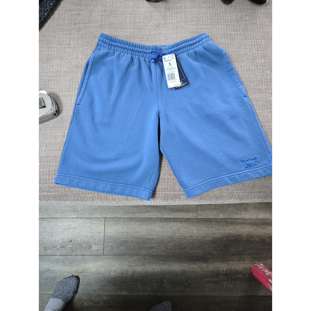 Reebok RI Washed‎ Short Men's Small Blue  Pockets Drawstring Elastic Waist